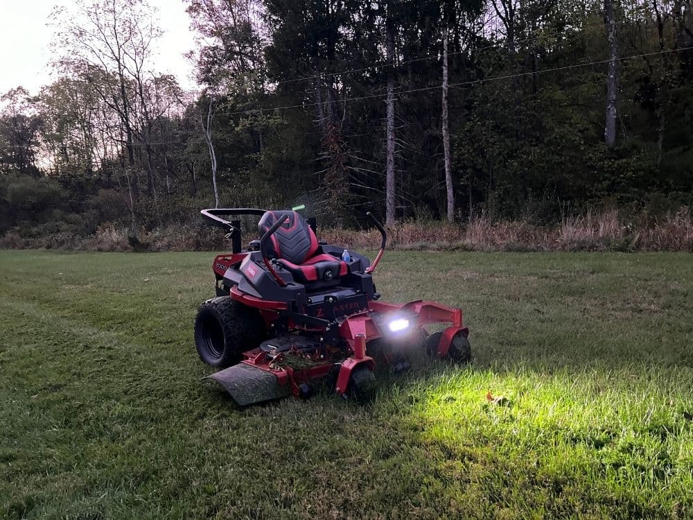 Freshly mowed residential lawn